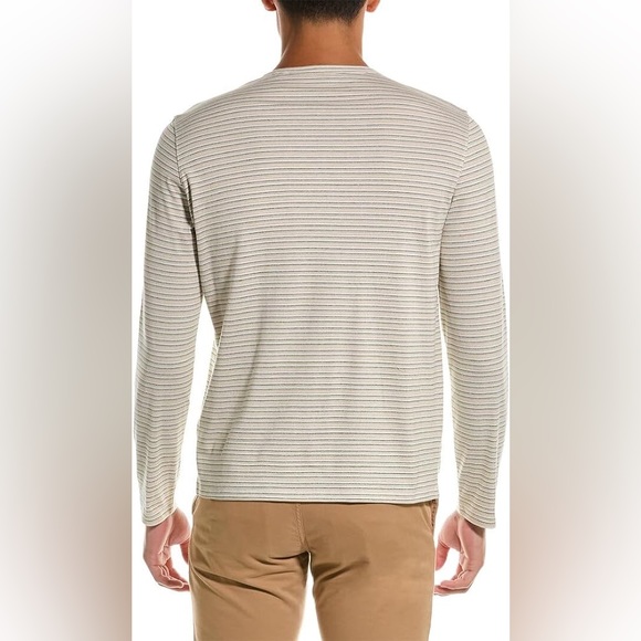 NWOT Vince Slub Stripe Long Sleeve Crew T-Shirt Size Large - Picture 2 of 8